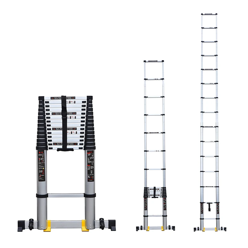 Portable Folding Aluminium Alloy Ladder Double Extension Collapsible One Side Step Telesteps Telescopic Design for Attic Use