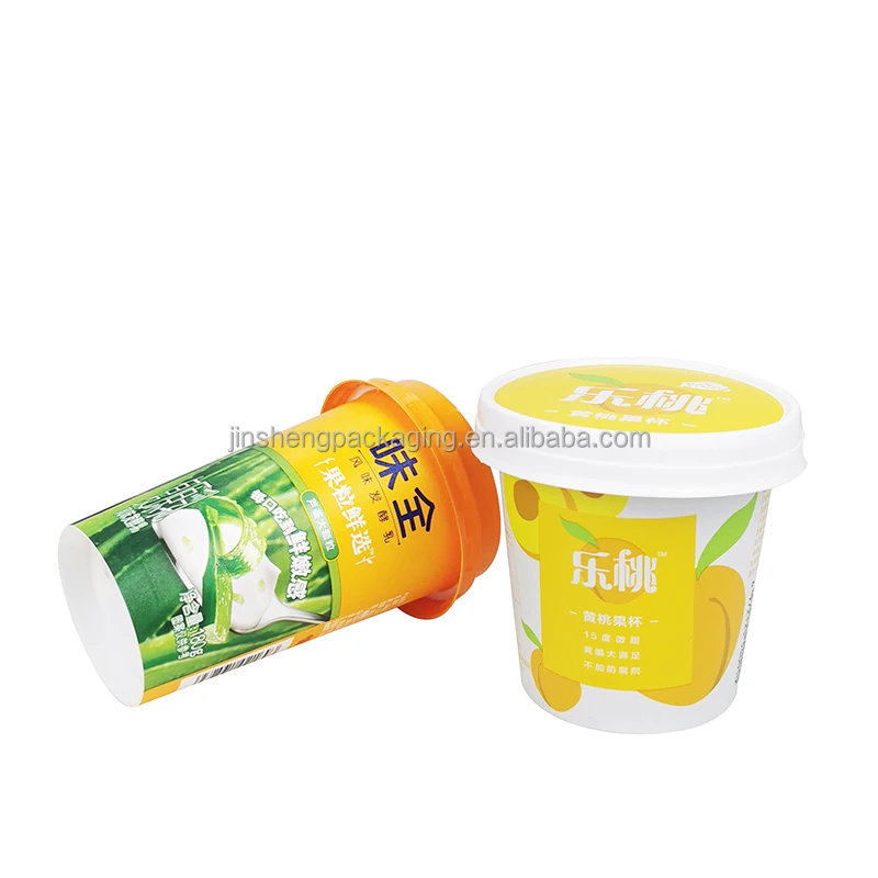 Customize fast delivery delivered duty paid pp food grade cold frozen personalized plastic yogurt cup with lids