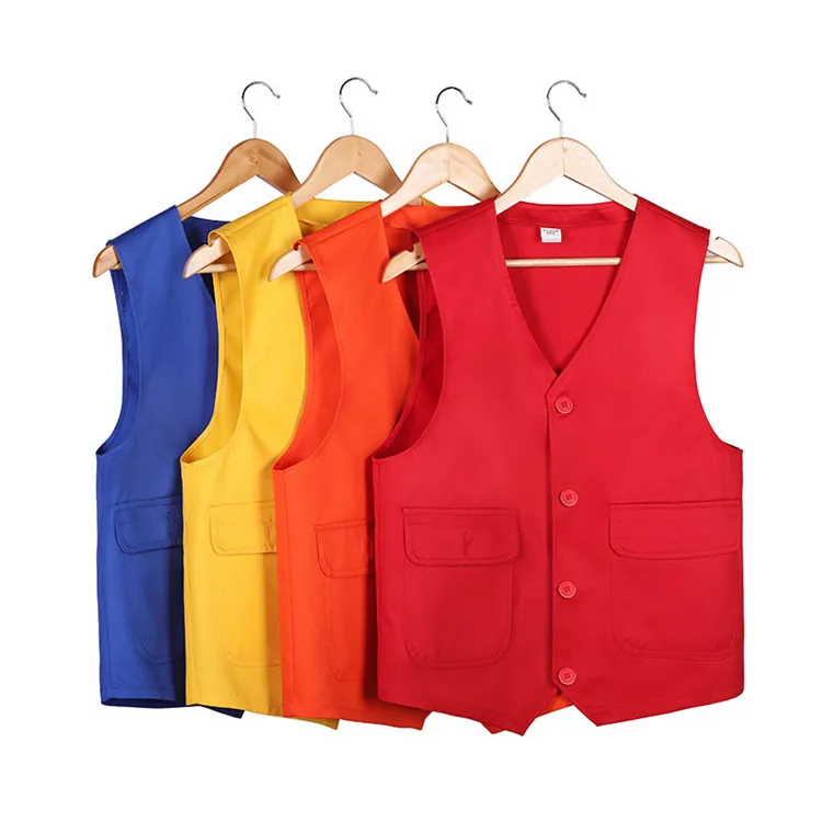 Volunteer waistcoat customized advertising waistcoat work red vest volunteer vest publicity printing word LOGO