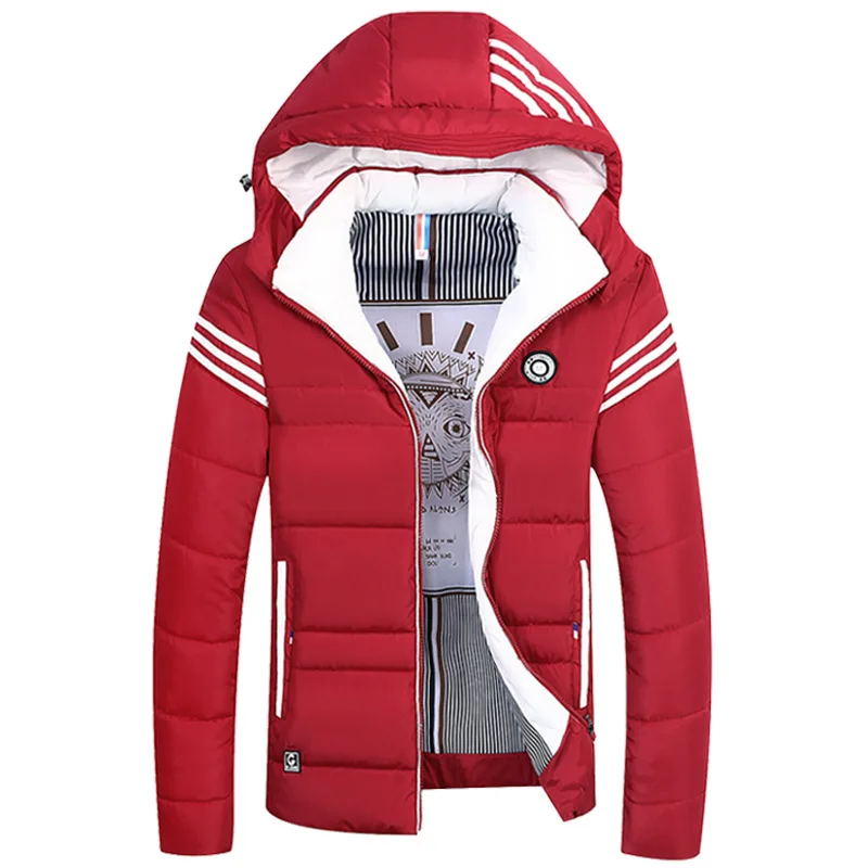 China Jaqueta Laranja Cotton Down Feather Jacket Hood Outdoor Thick Men Winter Coat