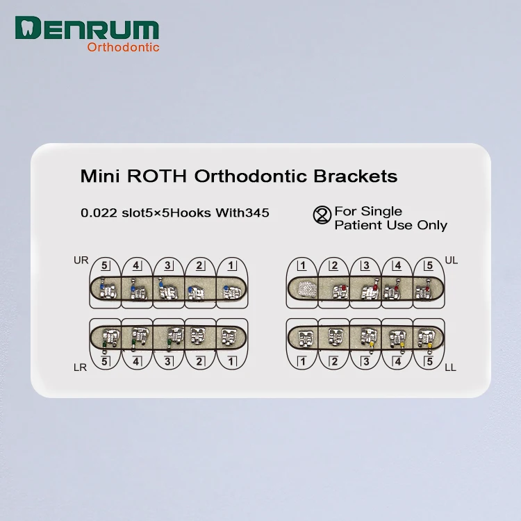 Dental Orthodontic Monoblock Mim Metal Roth Braces Brackets