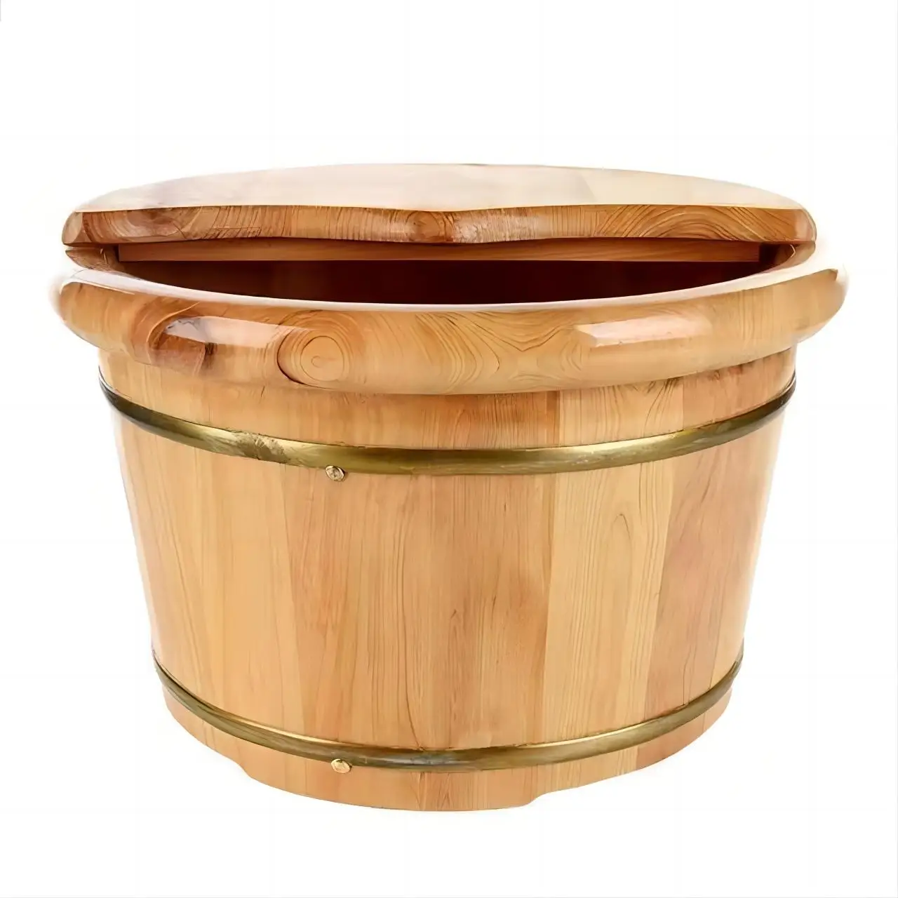 Household Cedar Wood Heat Preservation With Massager And Lid Foot Spa Bucket Wooden Foot Bath Barrel