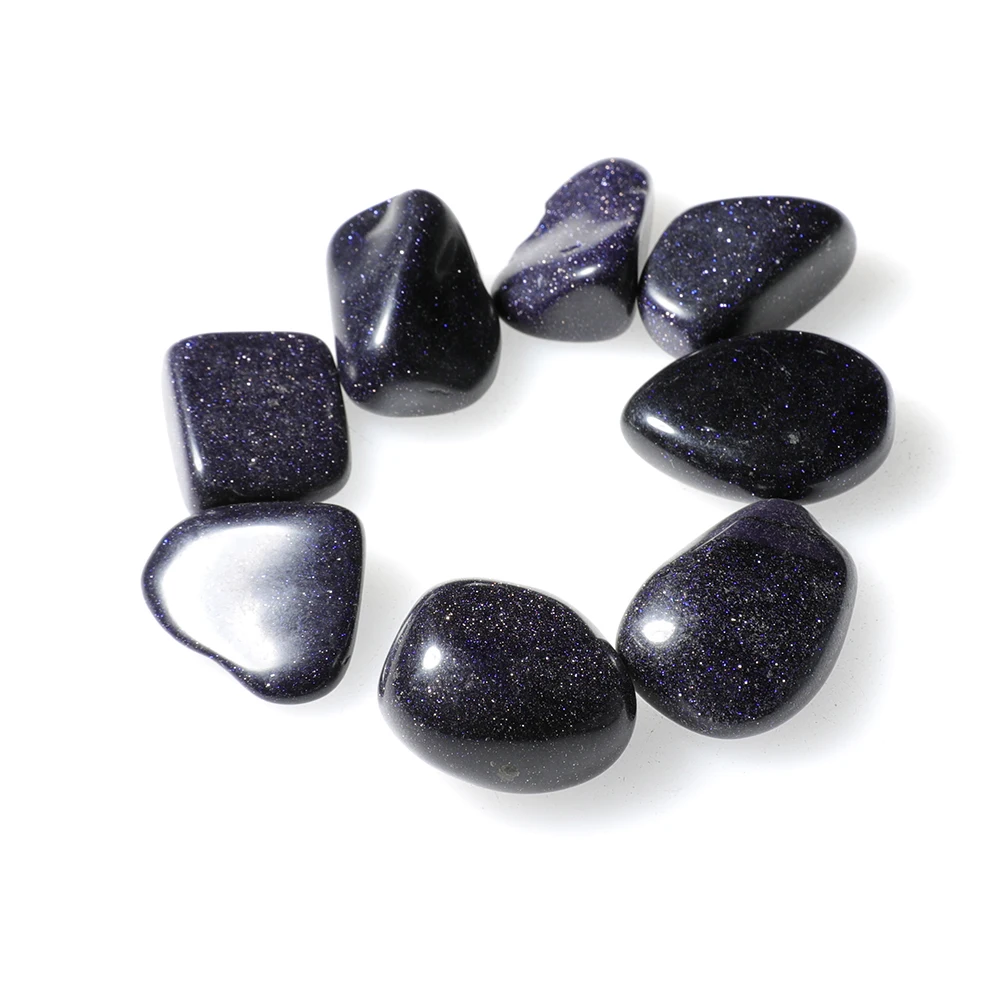 Natural Blue Sandstone Gravel Beads Irregular Undrilled Healing Stone For Jewelry Making Fish Tank Bonsai Decoration Garden
