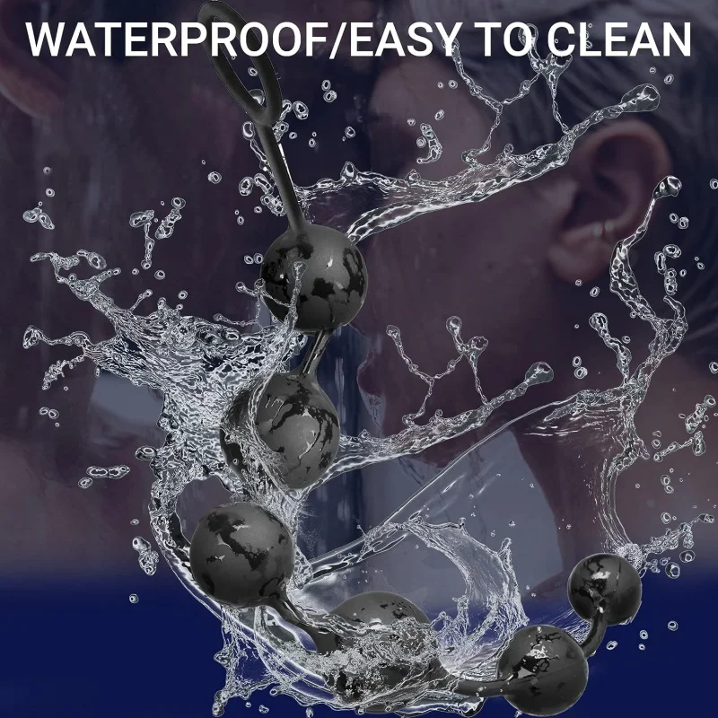 Anal Beads 100% Silicone with Gradual Size Increase & Safe Pull Ring - Easy to Clean Silicone Anal Beads Toys of Pleasure sex