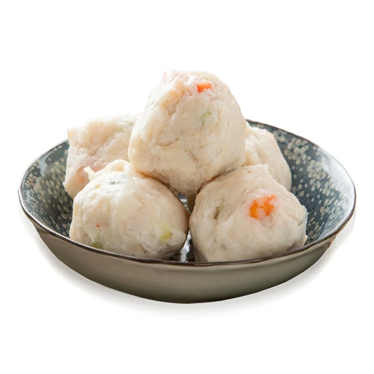 
High quality oem food supplier authentic original flavor hand made frozen scallop & shrimp ball surimi 