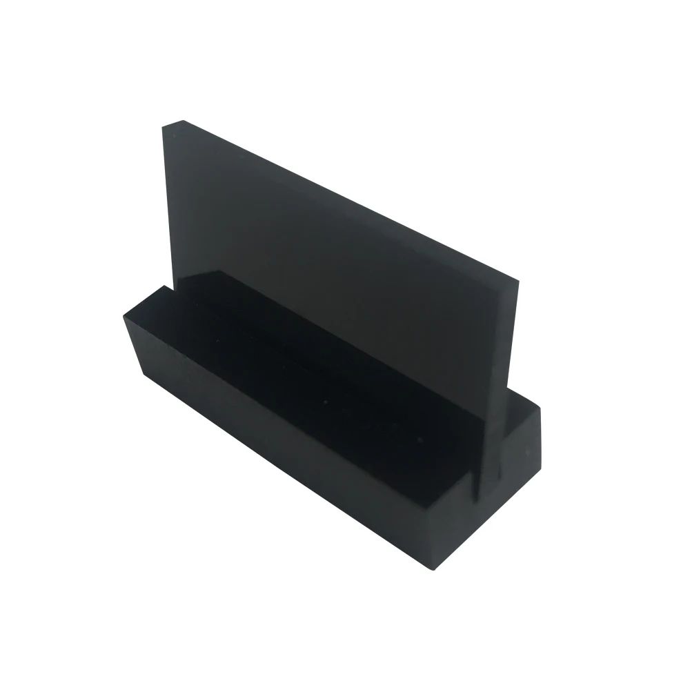 Fair favor price oem custom polish shiny slot black stand acrylic sign holder 8.5 x 11 for jewelry store