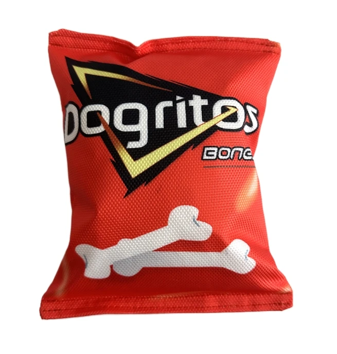 Wholesale Design Squeaker Non Toxic Washable Funny Plush Potato Pawtato Chips Pet Puppy Dog Chew Toy