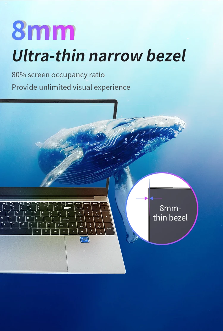 Factory 15.6 Inch Portable Laptops DDR4 8GB Storage 128GB Core N3350/J3355 Computer Lcd Screen Netbooks Custom Pc Laptop