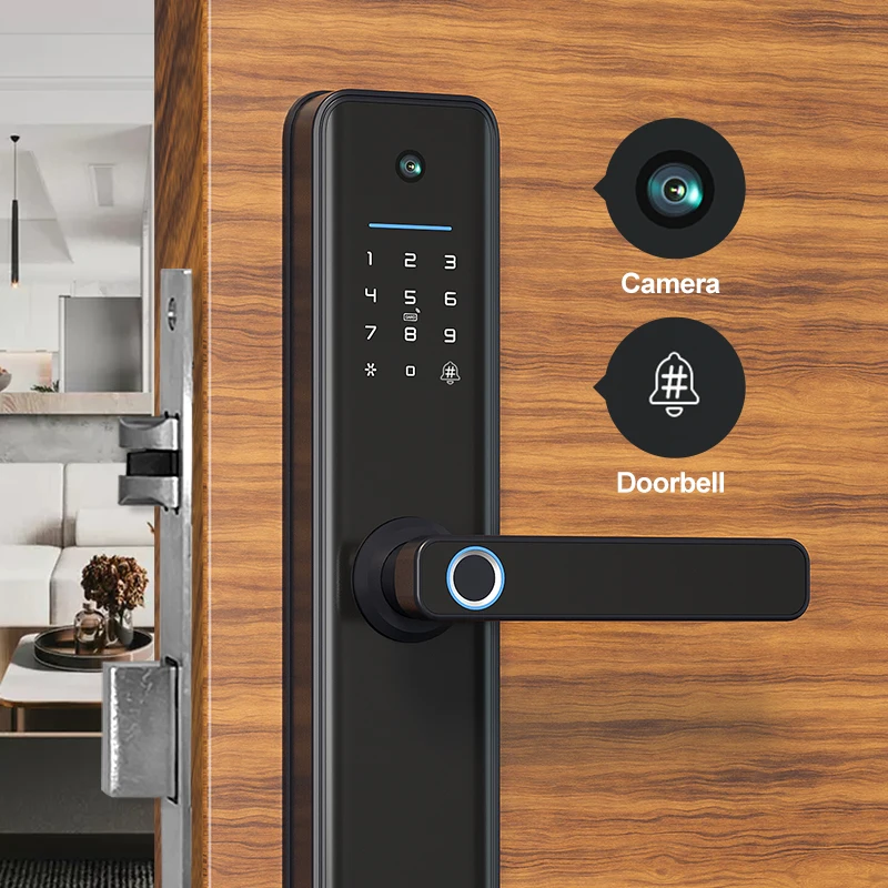 Горячая Распродажа! Смарт-замок с камерой из алюминиевого сплава Tuya App IC