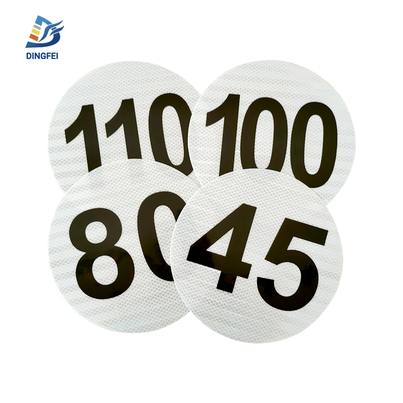 Custom Reflective 110 Kph Speed Limit Sticker Self Adhesive for Truck