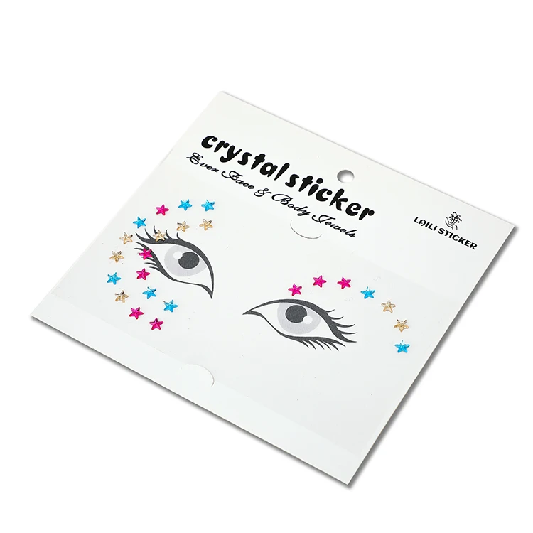 wholesale  Cheap Price Crystal Eye Face Jewelry Gem Stickers For Girls
