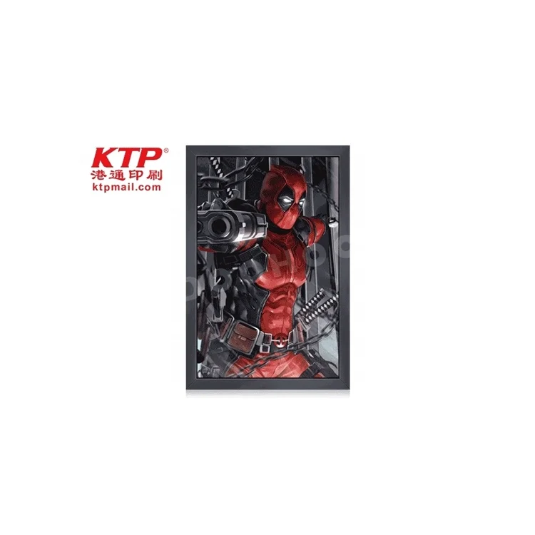 Wall mounted customized and printed 3D animated movie pirate king poster for decorative murals