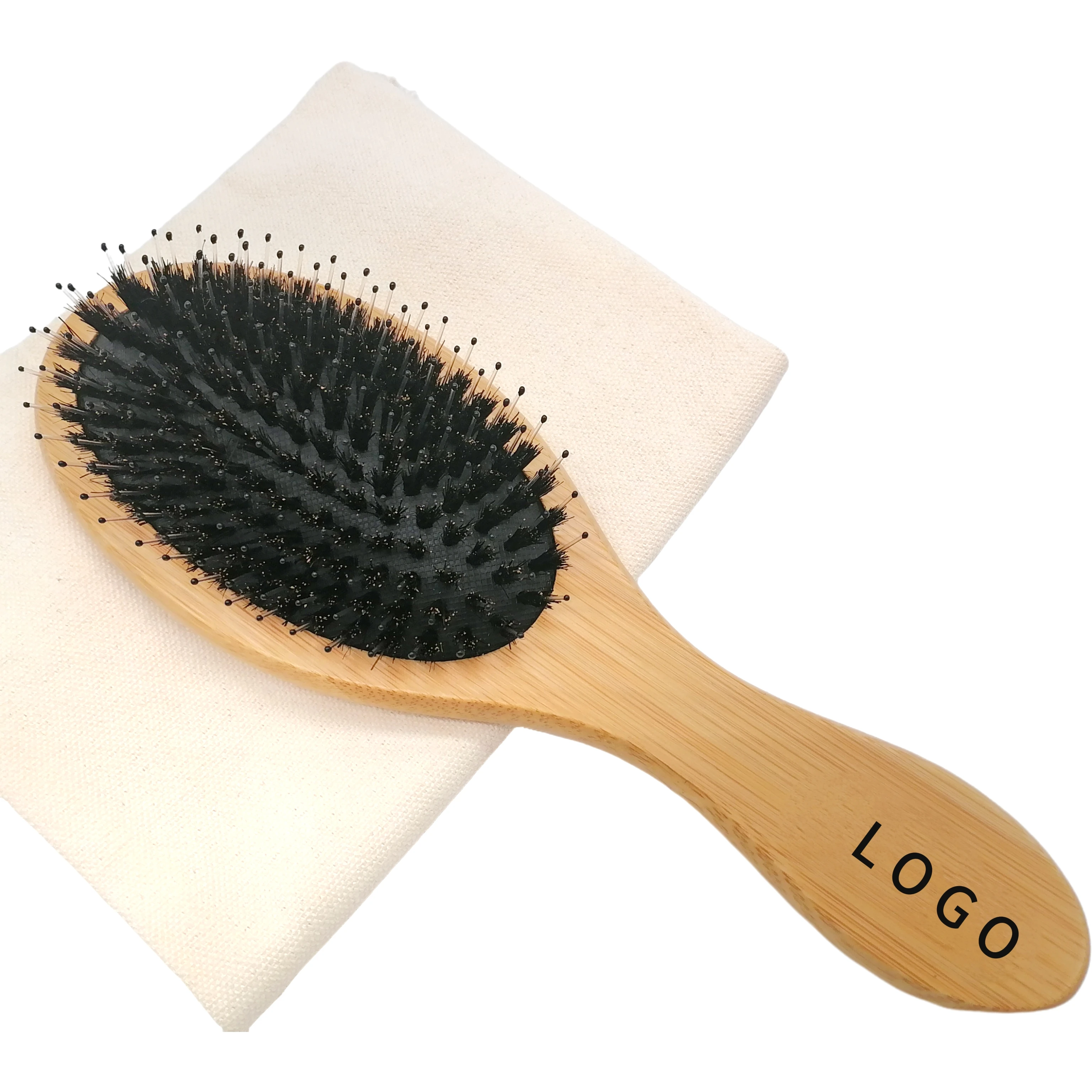 Hair Brush Comb Boar Bristle Hairbrush Curly Thick Long Fine Dry Wet Hair Bamboo Paddle Detangler Detangling Hair Brushes