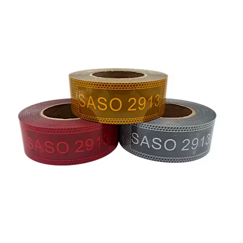 Saudi Arabia aluminized high-gloss reflective car sticker SASO 2913 warning reflective tape