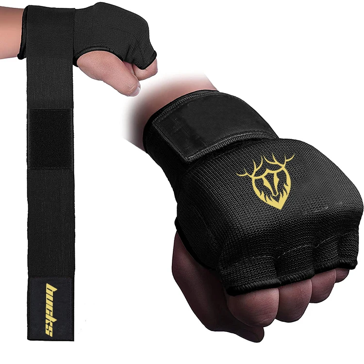 Boxing Hand Wraps Padded Inner Gloves Training Gel Elastic Hand Wraps for Boxing Gloves Quick Wraps Men & Women