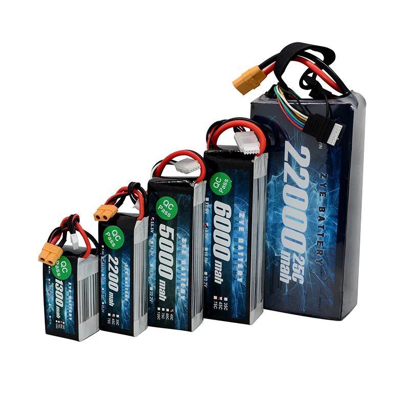 14.8V 22.2V Lithium Ion Battery 5000mah 5500mah 22000mah Lipo Battery Pack 4S 6S 60C Li-ion Battery