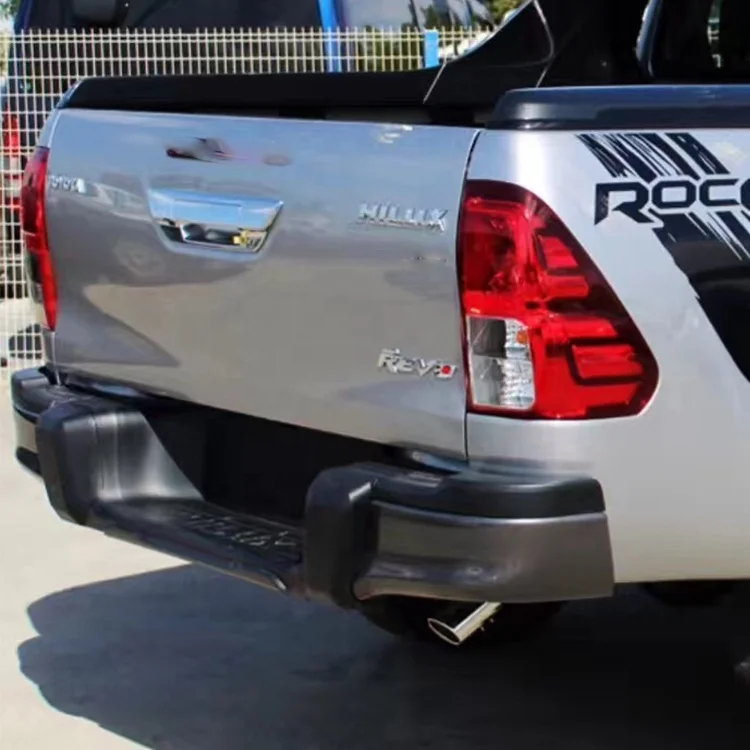 Chrome steel & plastic hilux revo rocco rear bumper