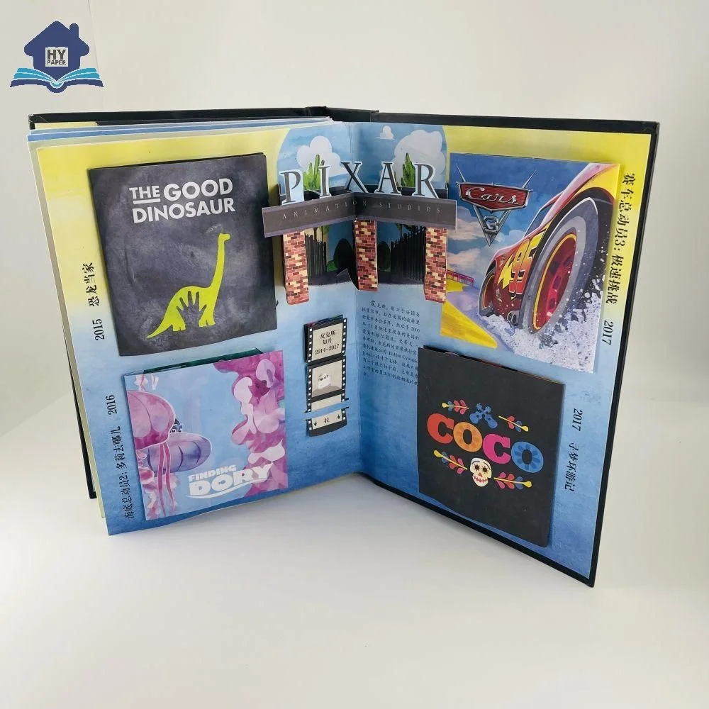Популярный дизайн 3D-книга в твердом переплете детская книжка-раскраска для детей