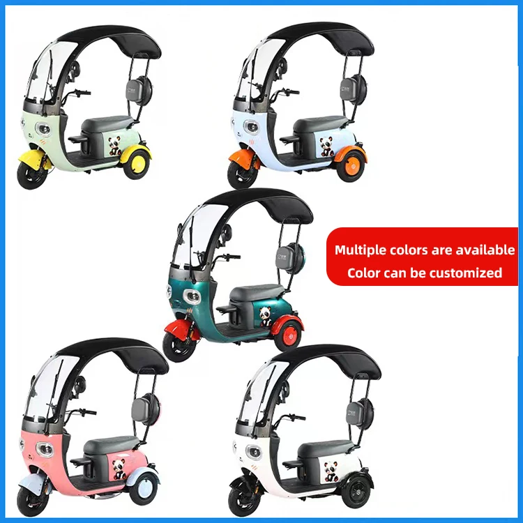 Manufacturer Electric Scooters 3 Wheels Rain-roof E-trike 650w 60v20ah 48v20ah Battery Electric Tricycles For Adults