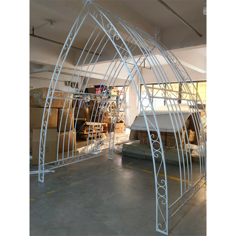 LDJ874 event party supplier large white wrought iron arch backdrop party decoration metal arch frame wedding
