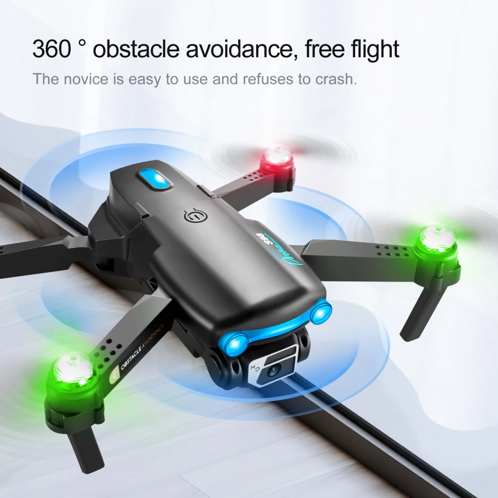 Single camera professional aerial photography with lights drone obstacle avoidance HD aerial folding remote control drone