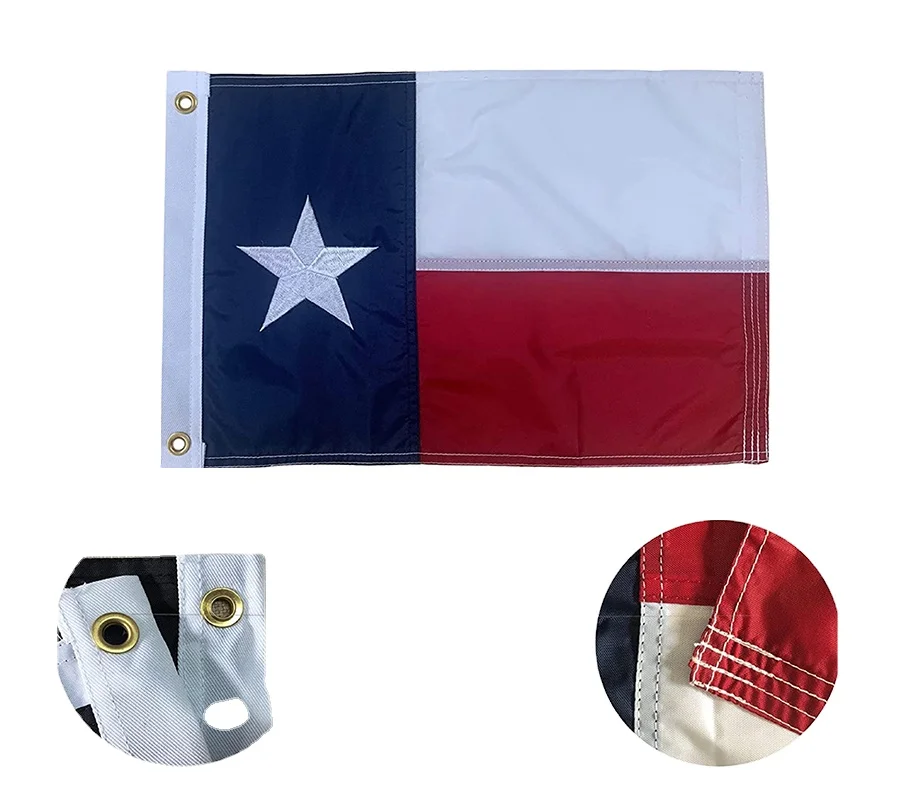 Вышитый Флаг Техаса для лодки сверхпрочные нейлоновые флаги овсянки индивидуальный дизайн