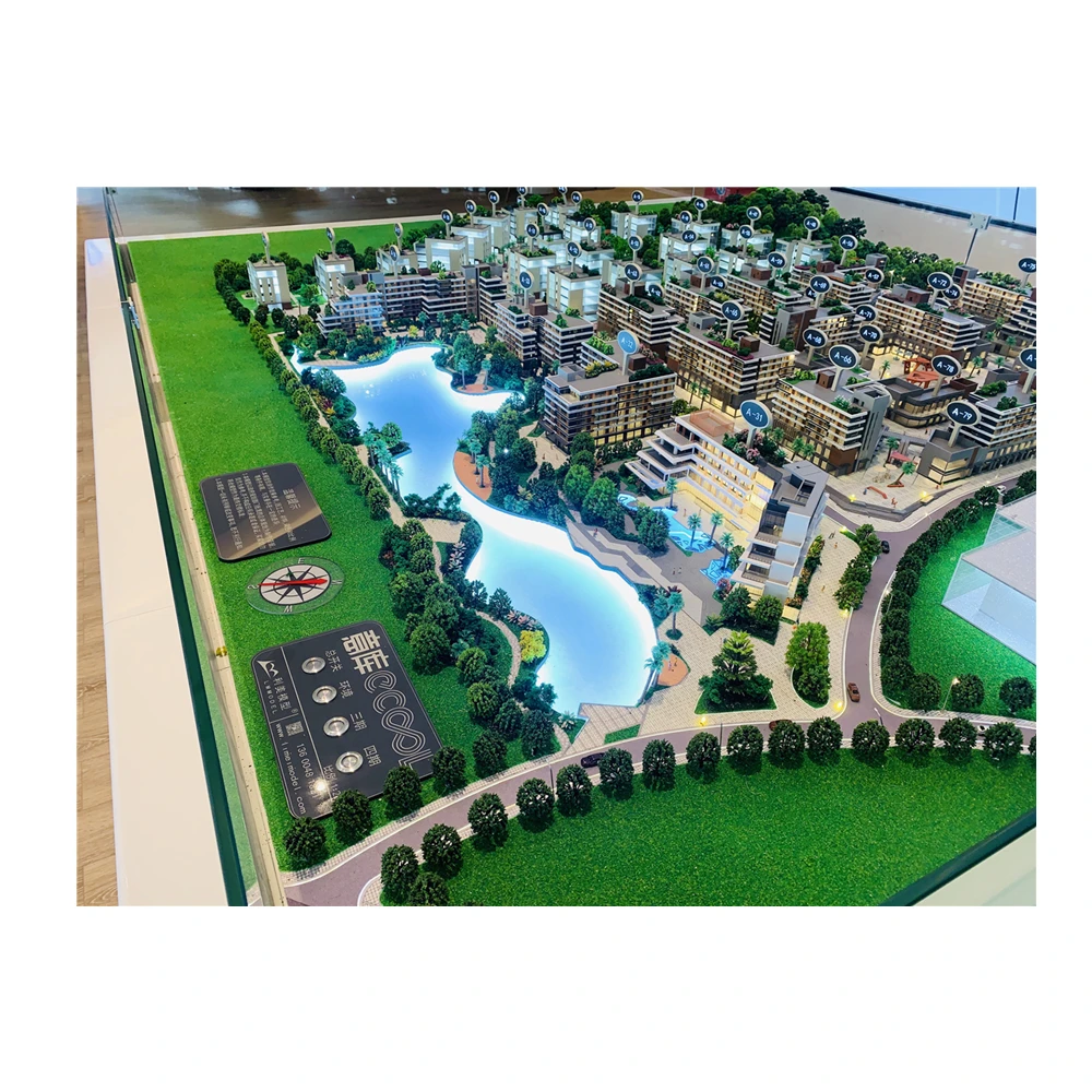 City planning and construction building layout scale model making miniature architecture building model city planning layout