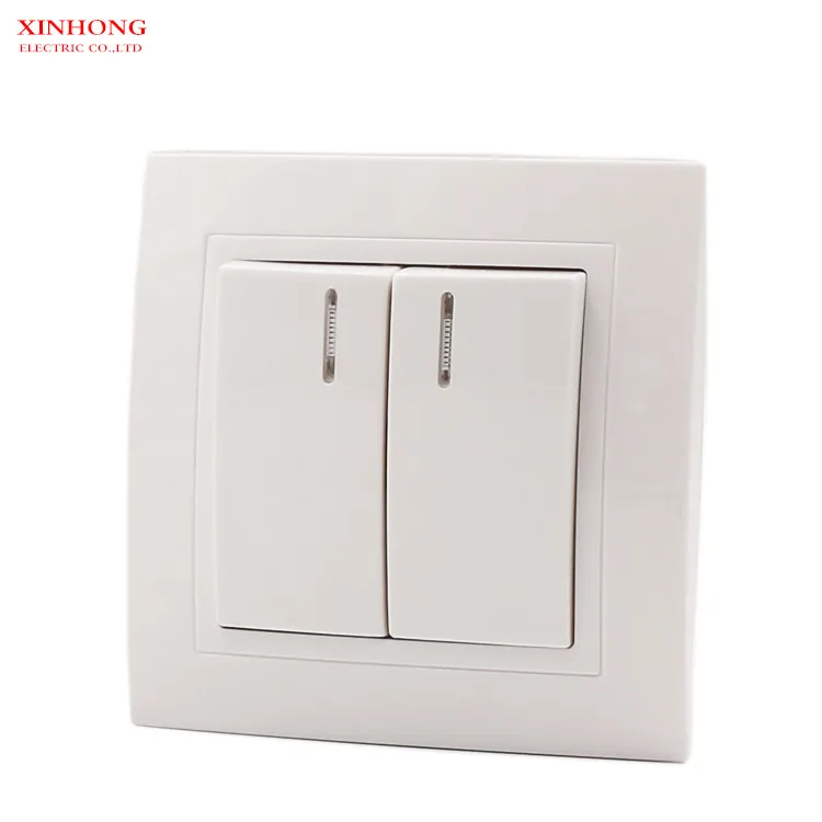Modern european electric decorative  wall switch and socket 220v with indicator light