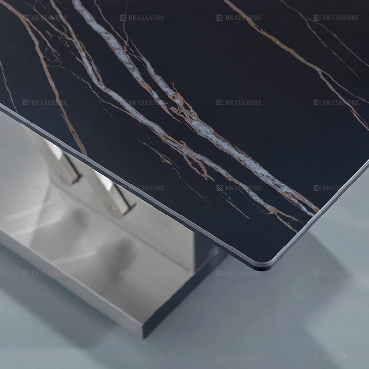 BKX Modern apartment Lifting Up and Down extendable Multi-functional ceramic Coffee Dining Table