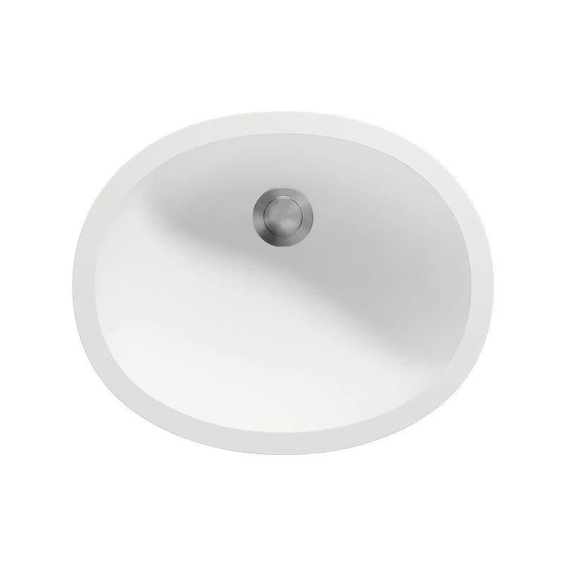 Oval shape hotel bathroom washing sink artificial cast stone hand wash basin, bowl countertop mat solid surface washbasin