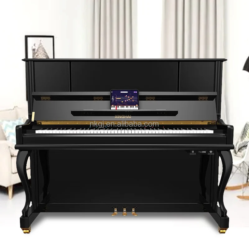 XU600 Classic Simple Popular Black Baking Varnish Mechanical Acoustic Real Upright Piano 88 Keys for Professional