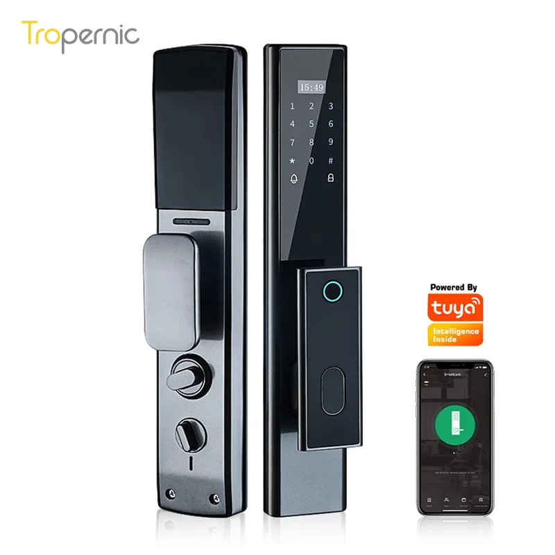 Best Price Fully Automatic Tuya Wifi Fingerprint Door Lock for Bedroom Office