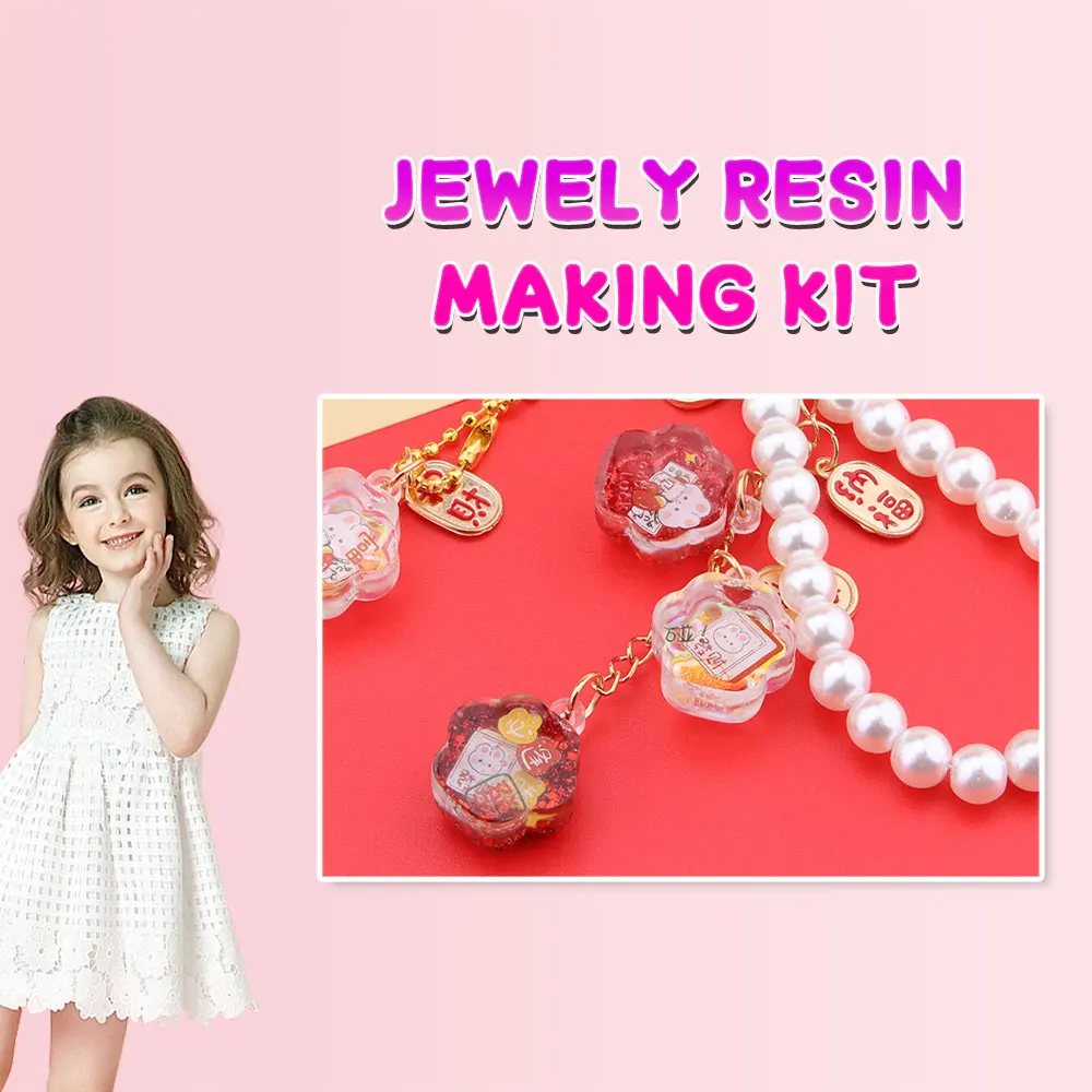 Innovative Products 2023 Kids Toys Girls Bracelet Making Kit Liquid Resin Dye Set Resin Art Supplies Crafts Making Set