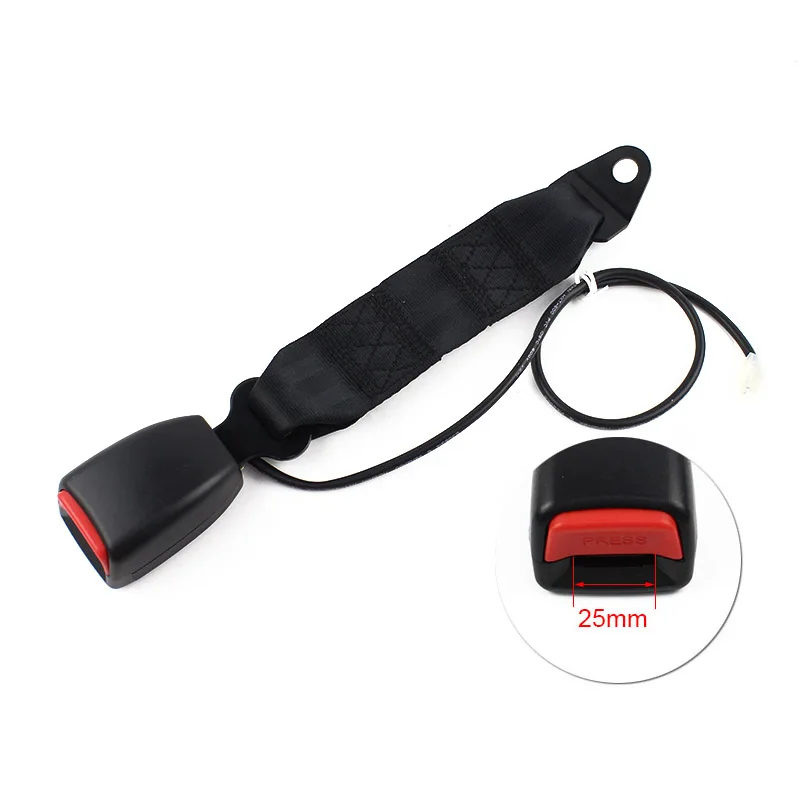 Universal Car Seat Belt Buckle With Wire Switch for 25mm Tongue