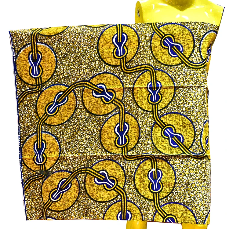 
Made In China High Quality Polyester Gold Powder Fabric African Cheap Khanga Fabric For Sale Wax Kanga 