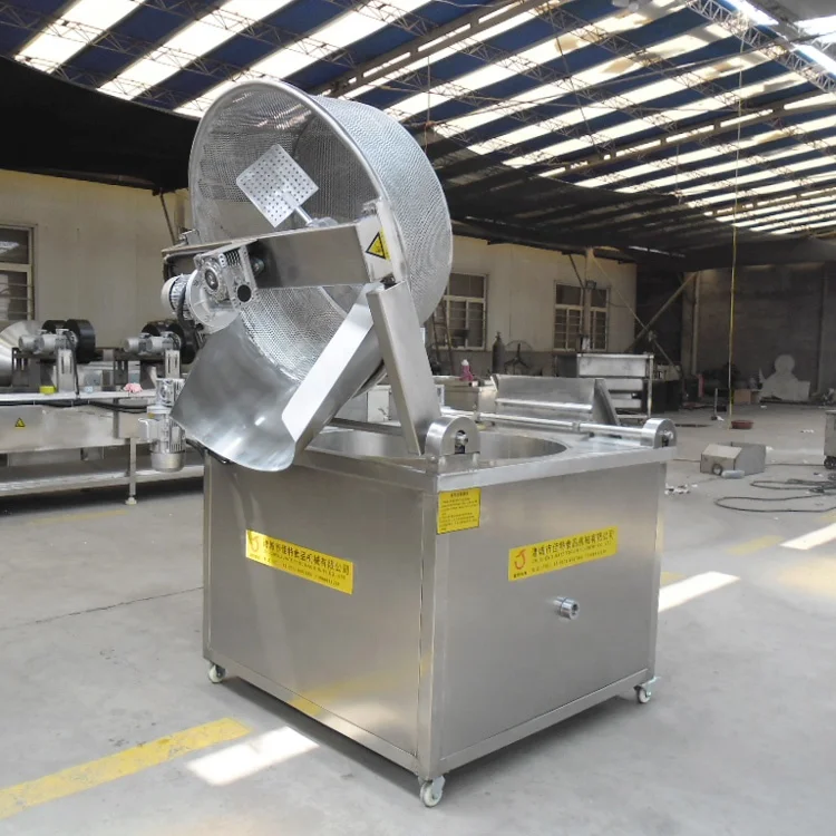 Automatic electric gas plantain banana french fries deep batch fryer machine falafel namkeen frying machine with stirring