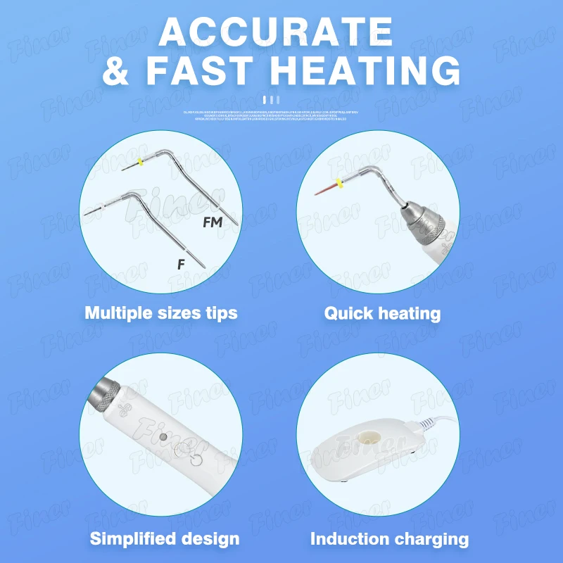 Dental Obturation Endo System Endodontic Heated Pen with 2 Tips Oral Care Dentist Tools