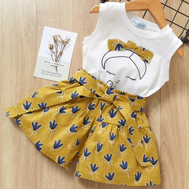2022 fashion summer 2pcs baby t shirt shorts clothing sets children infant casual cute pullover pants toddler girl kid clothes