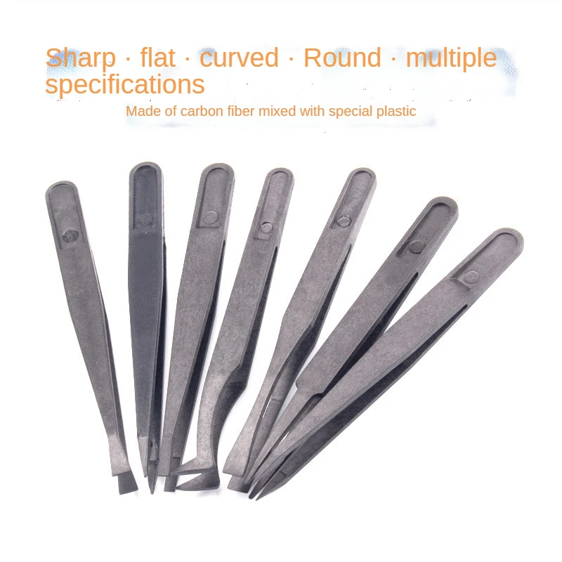 Tweezers/esd Mini 933 Series Tweezers For Electronic Pcb Smd Ic Repair Tool Antistatic Plastic Black Blister Card Hand Tool