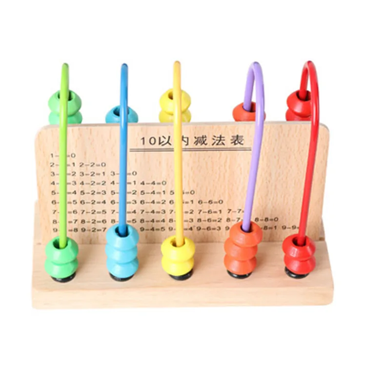 Danni Intelligent Learning Baby Montessori Beads Abacus Toy for Kids Other Educational Toys Math Counting Wooden Wood Color Box