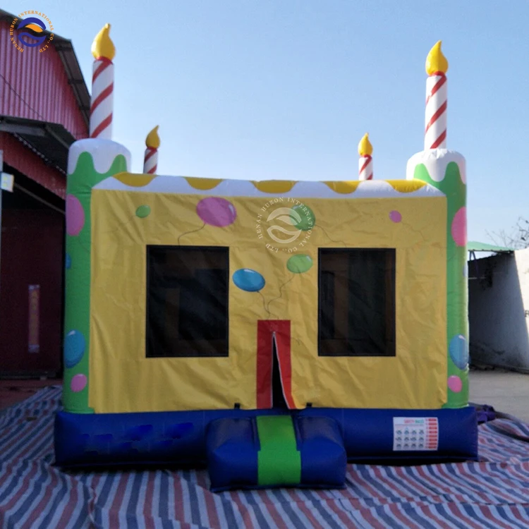 Inflatable Birthday Cake Bouncer Jumper Jumping Bouncy Castle Bounce House