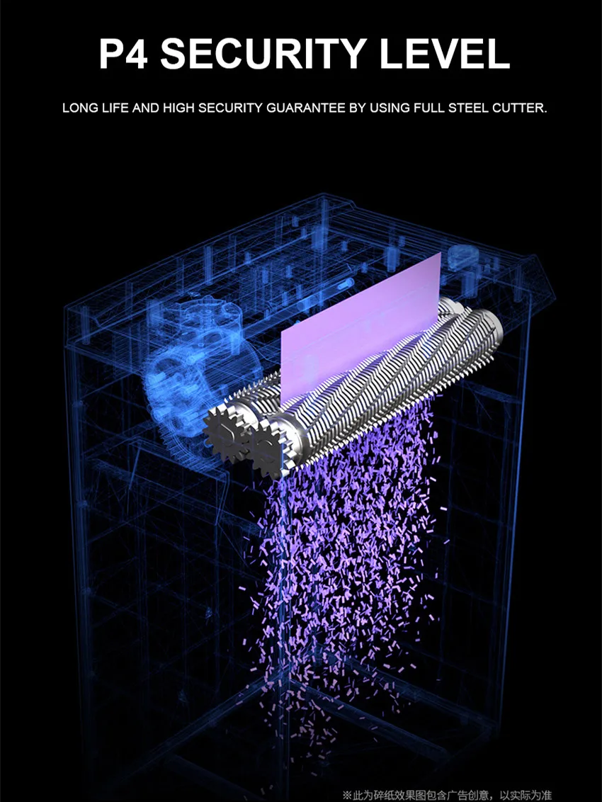 Confidential documents CDs credit cards paper clips staples junk mail shredding machine automatic paper shredder