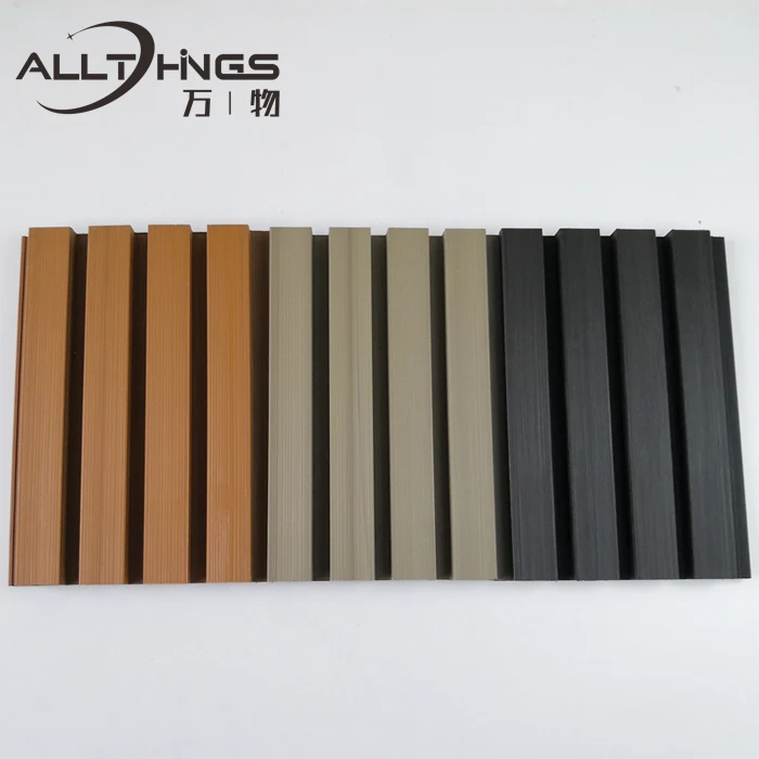 Exterior Vinyl wpc Grille Decorative Wall Panel Co-extrusion outdoor wall board for House Co-extrusion Wood Plastic
