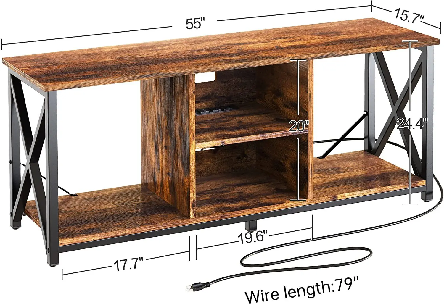 Home Living Room Console Table TV Stand Furniture Wooden Simple TV Stand Wood TV Shelf Cabinet