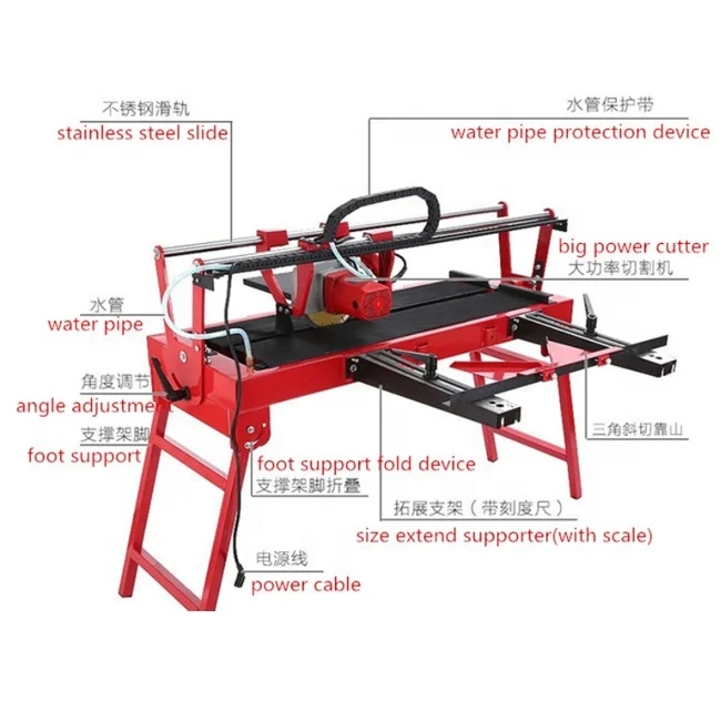 Tiles tools machines for cutting ceramic tiles electric tiles cutter double blades laser cutting machine