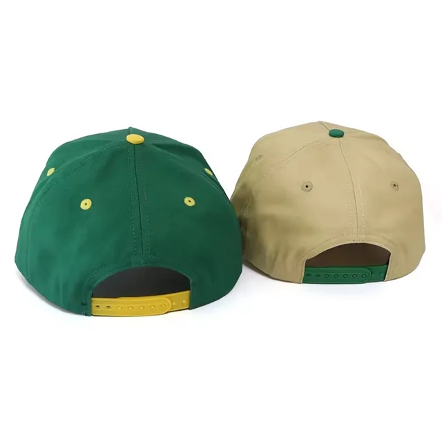 Custom Exclusive Designer Two-tone Gorra Sport Trucker Hat Cotton 3d Embroidery Plastic Strap Snap Back Baseball Cap