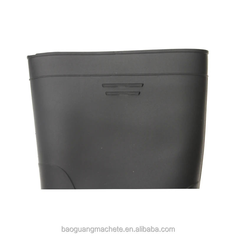 Waterproof anti slip oil acid resistant black cheap non safety plastic PVCrain boots for men