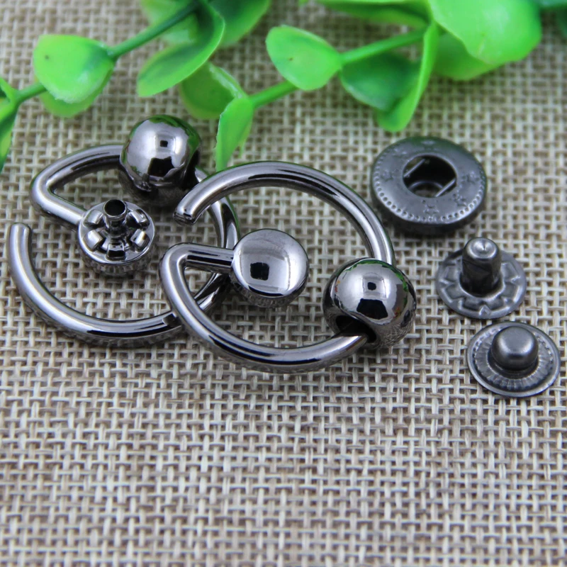 Manufacturer Custom high quality gun metal fashion clothes hollow snap button