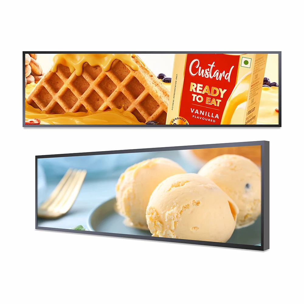 Bar advertising machine display shelves cosmetics display screen Bus metro LCD network new retail poster screen