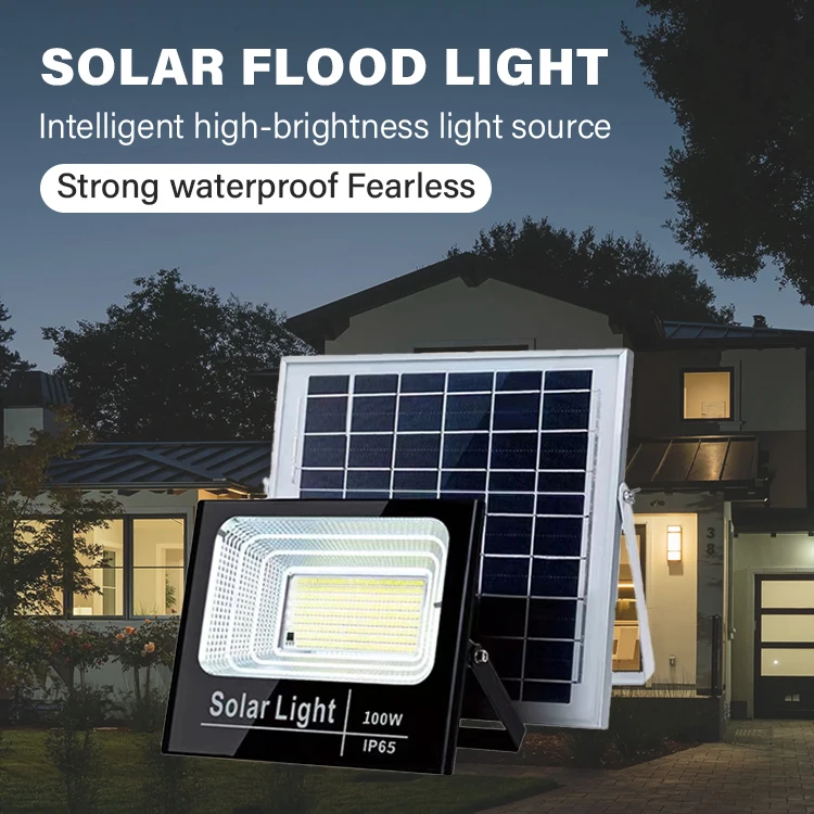 High Quality 25W/40W/60W/100W/120W/200w Outdoor Solar Powered Led Solar Flood Lights For Garden